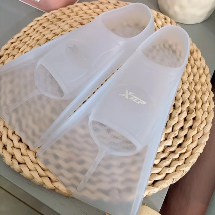 Chân vịt bơi trong suốt, Silicone cao cấp, vây gọn dài - Xtep