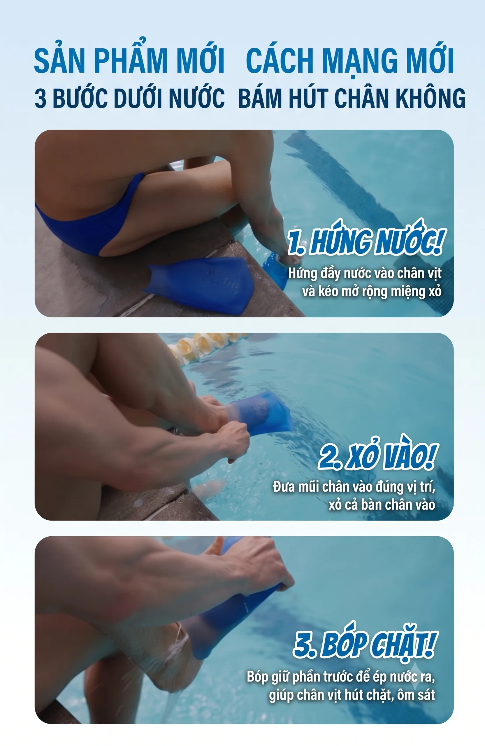 Chân vịt bơi silicone nửa bàn chân Finis