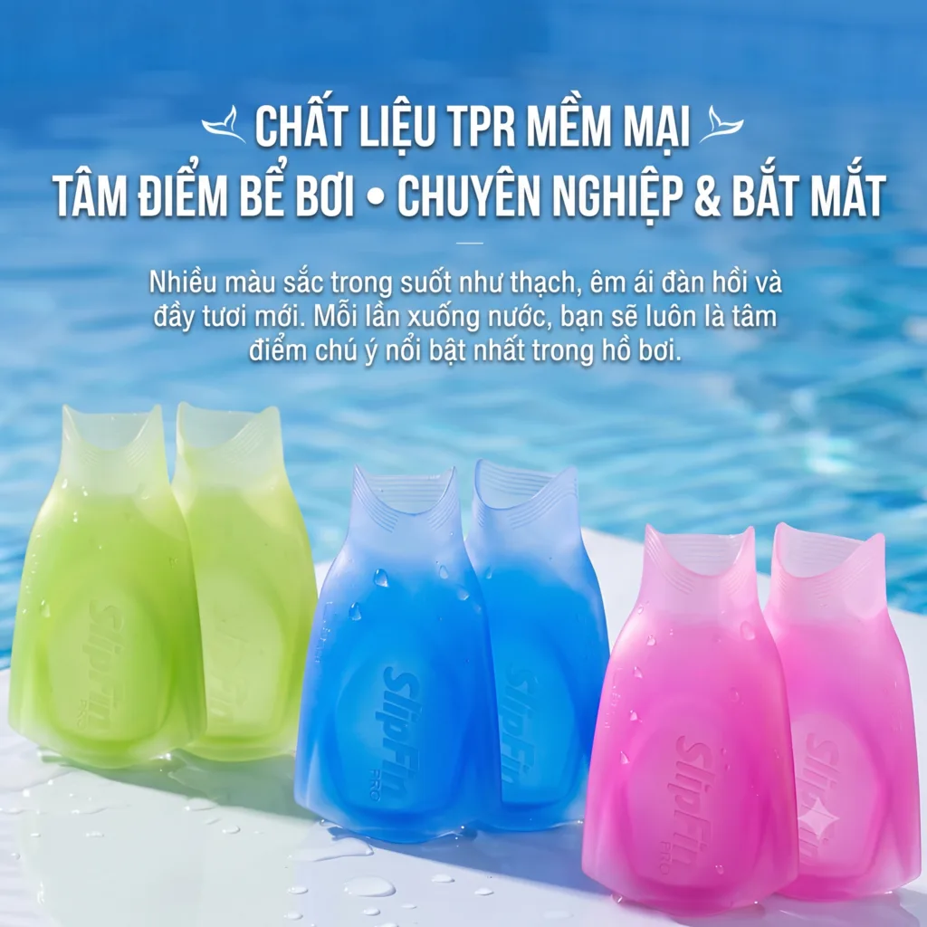 Chân vịt bơi silicone nửa bàn chân Finis